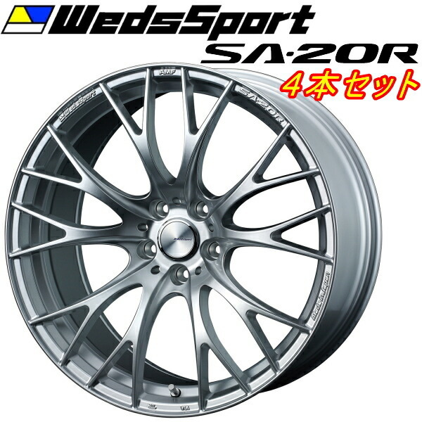 WedsSport SA-20R ホイール4本 VIシルバー 9.5-20インチ 5穴/PCD114.3 インセット+38拍卖