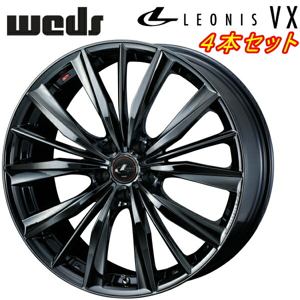 Weds LEONIS VX ホイール4本 ブラックメタルコートI 8.0-19インチ 5穴/PCD114.3 インセット+48拍卖