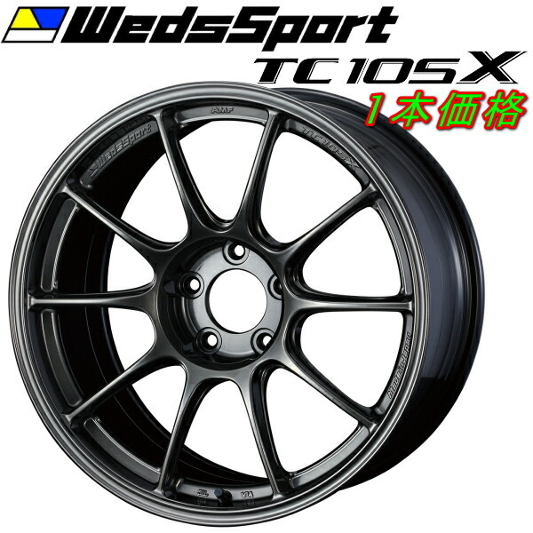 WedsSport TC105X ホイール1本 EJチタン 9.0-18インチ 5穴/PCD114.3 インセット+45拍卖