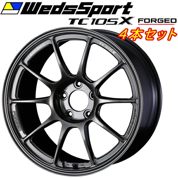 WedsSport TC105X FORGED ホイール4本 EJチタン 9.5-18インチ 5穴/PCD114.3 インセット+35拍卖