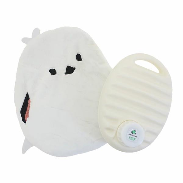 ぽかぽか湯たんぽ ゆたんぽ アニマルのカバー付き しまださん ホワイト 防寒対策拍卖