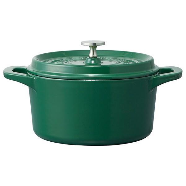 IH対応ココット鍋 20cm なべ 鋳鉄 両手鍋 調理 料理 調理器具 リーフグリーン スケーター拍卖