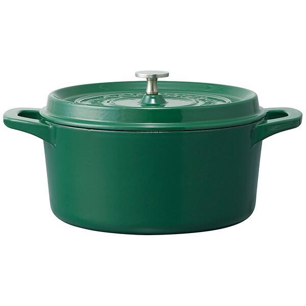 IH対応ココット鍋 24cm なべ 鋳鉄 両手鍋 調理 料理 調理器具 リーフグリーン スケーター拍卖