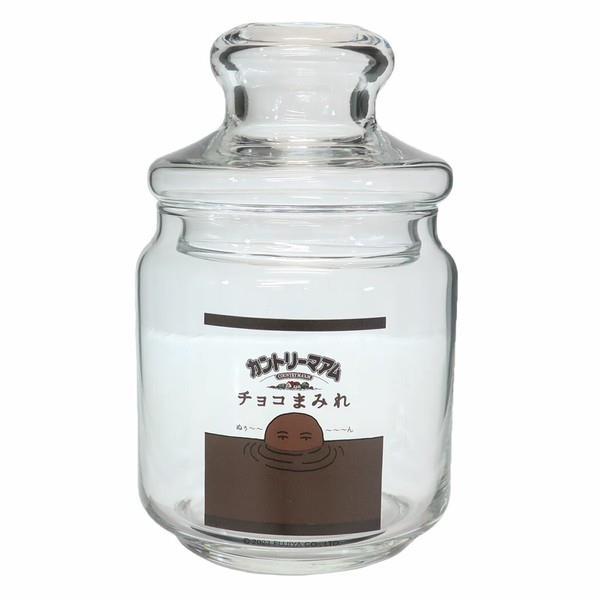 保存容器 カントリーマアム ガラスキャニスター チョコまみれ拍卖