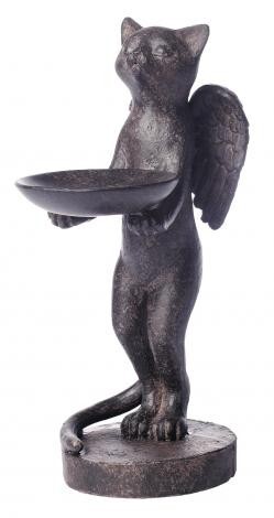 ネコ雑貨 スタンド 小物置き 小物入れ アクセサリー置き 猫 オブジェ 樹脂製 インテリア 雑貨 小物 飾り ディスプレイ かわいい おしゃれ拍卖