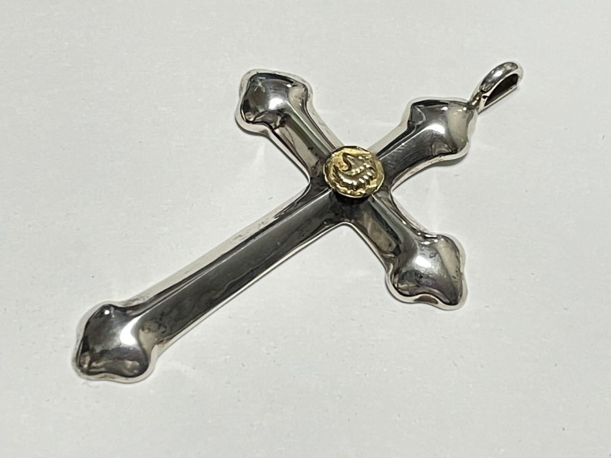 TADY&KING タディ&キング ラージクロス SV GPウルフ シルバー925 ペンダントトップ クロス ネックレス拍卖