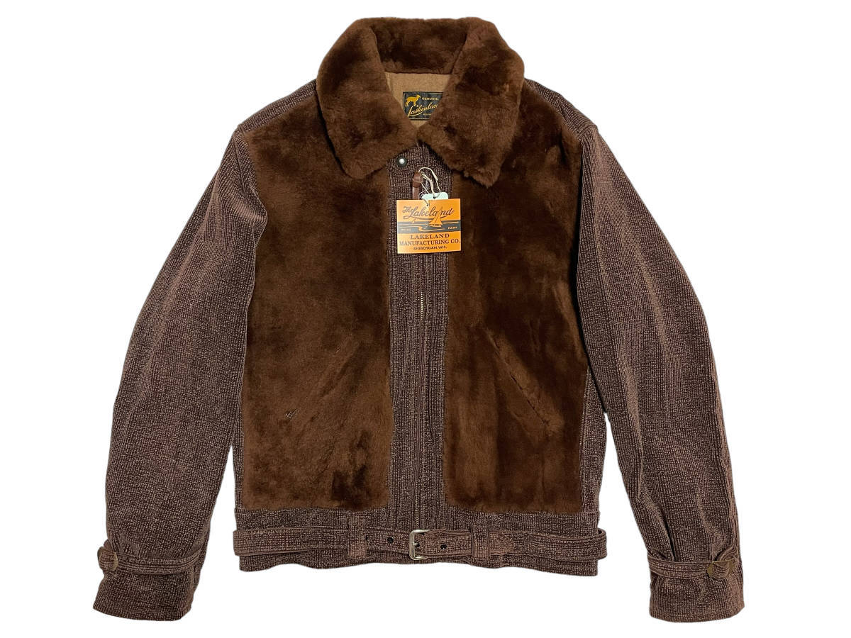 未使用品 サイズ40 東洋エンタープライズ Laskiklamb ラスキンラム LL80360 グリズリージャケット 熊ジャン ムートン コーデュロイ拍卖