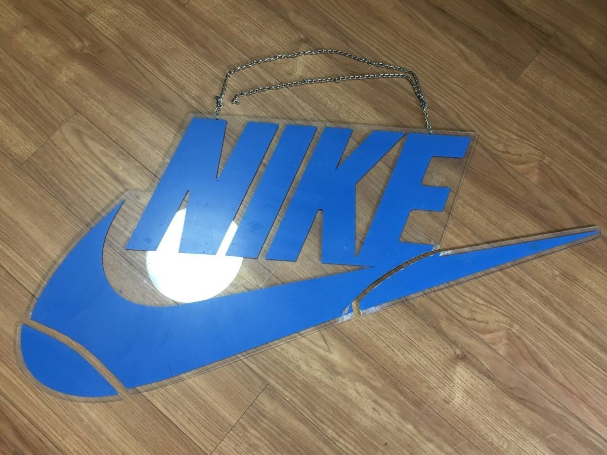 NIKE ナイキ 販促 看板 ビンテージ オリジナル スウォッシュ拍卖