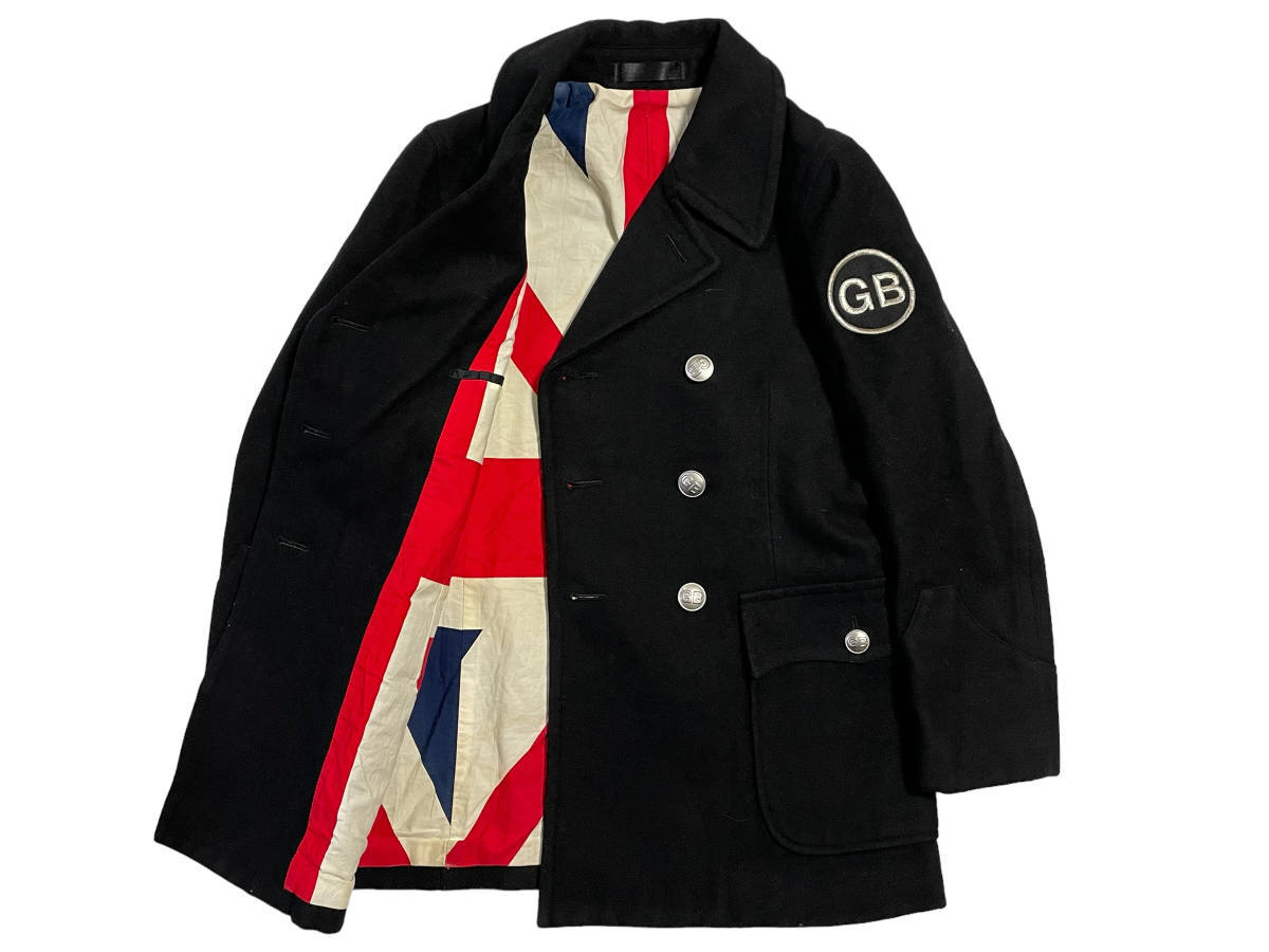 サイズ36 GB SKINS ジービースキンズ GB53C37WP メルトン Pコート ユニオンジャック拍卖