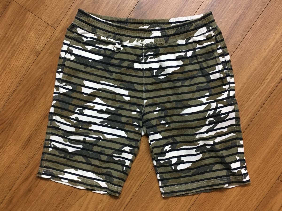 SOPHNET. CAMOUFLAGE OVER PRINT BORDER SHORT ソフネット オーバープリントボーダーショーツ サイズM拍卖