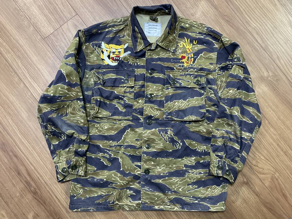 THE REAL McCOY'S リアルマッコイズ SOUVENIR TIGER JACKET スーベニアタイガージャケット カスタム 刺繍 タイガーカモ サイズS拍卖