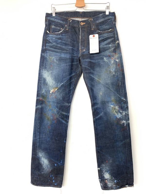 新品未使用 Prps NOIR ピーアールピーエス ノアール デニム ジーンズ ビンテージ 加工 岡山 児島産 w79cm 70拍卖