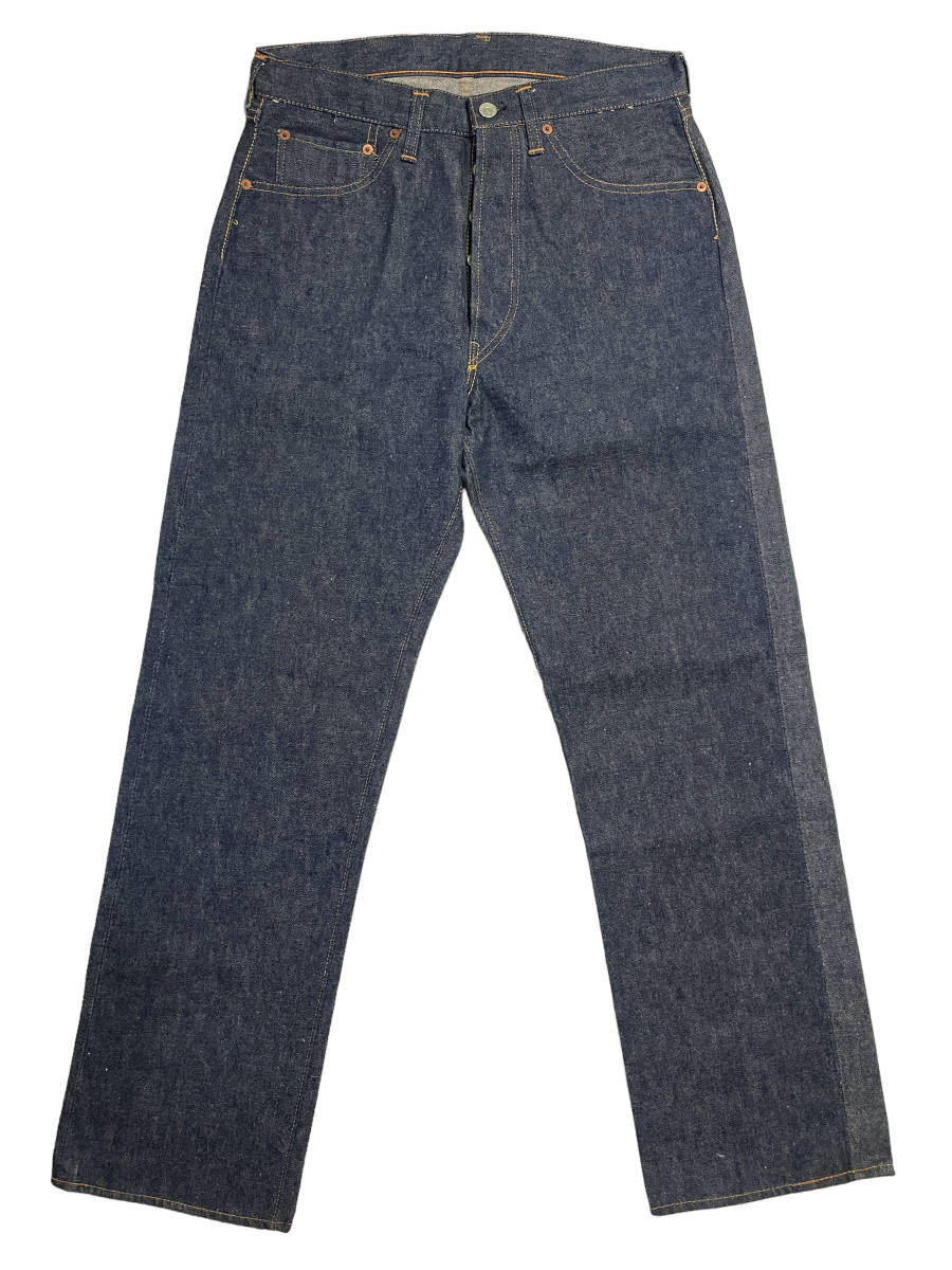 デッドストック '54〜'55 50s 実寸W32 LEVI'S リーバイス 501XX デニム ジーンズ ギャラ入り 革パッチ 裏刻印点々 通常R オフセット拍卖
