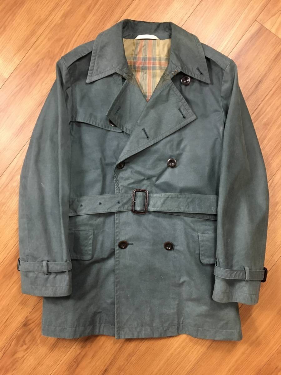 Paul Smith COLLECTION ポールスミス コレクション 牛革 カウレザー ヌバック トレンチコート ジャケット サイズM拍卖