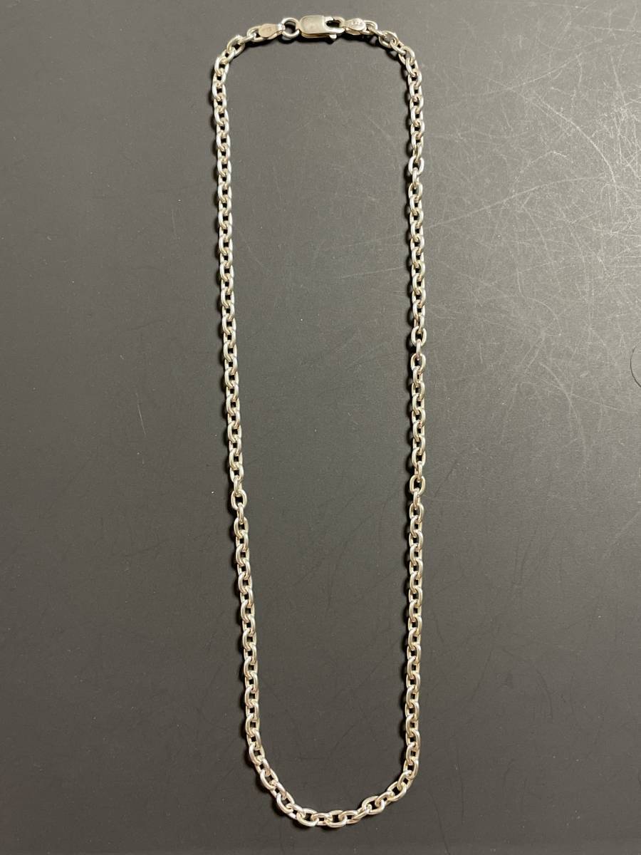 silver925 シルバー925 細丸 チェーン ネックレス あずき 40cm拍卖