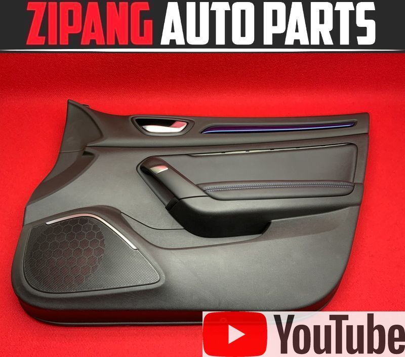 RU010 BBM5M ルノー メガーヌ GT sports 右フロント ドア トリム/内張り イルミ付 ◆ブラック×青ステッチ 【動画有り】◎拍卖
