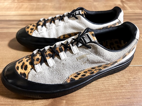 良品、レア! PUMAプーマ×VOLCOMボルコム×BILLY’Sビリーズ CLYDE RT クライド RTヒョウ柄 2018年製 27.5cm US9.5スエード レモスポット拍卖