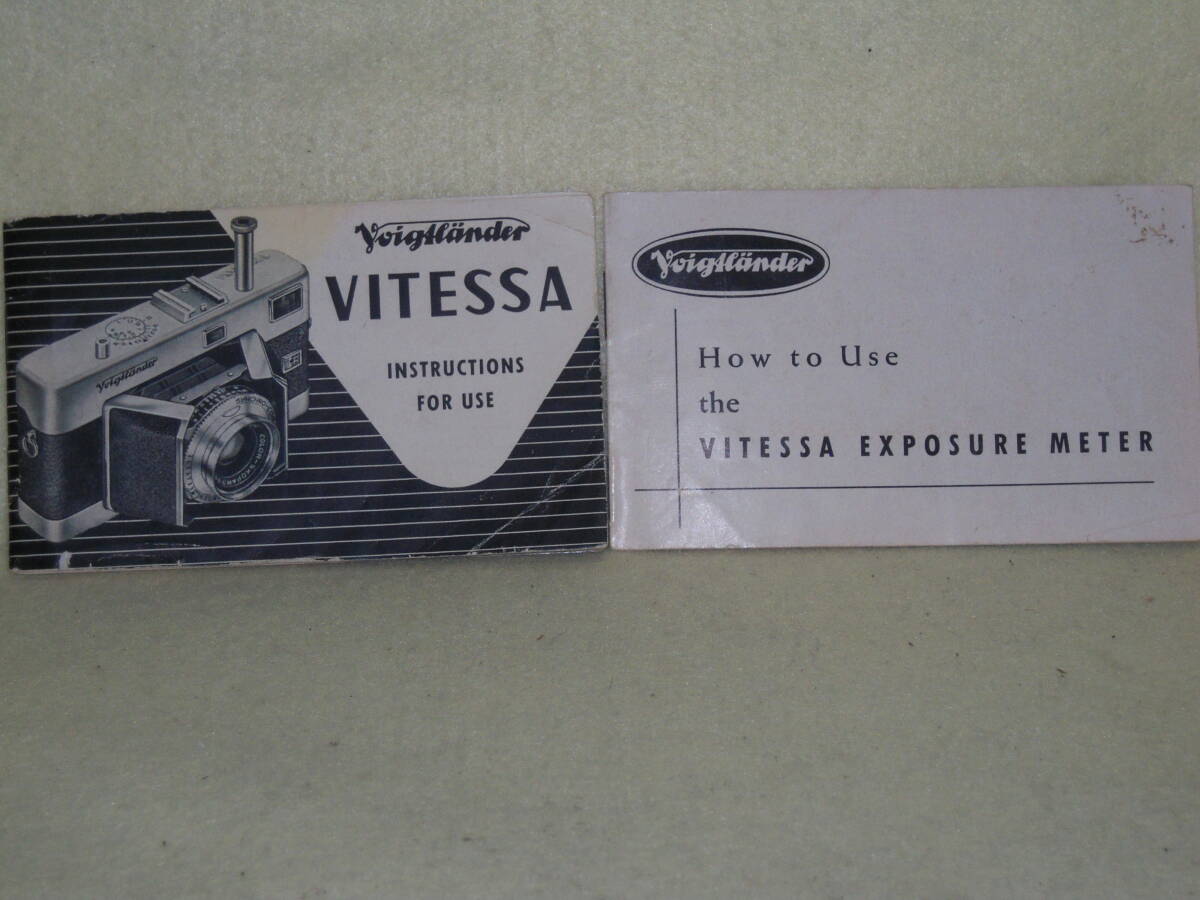 :取説市 送料無料: フォクトレンダー VITESSA  英語版拍卖