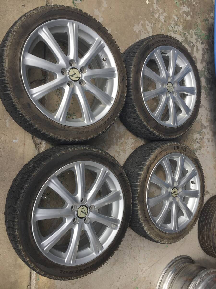 ◆AS217-3◆AIRBERG◆ボルボ/シトロエン等◆17×7J◆5H108?◆ピレリ◆ICECONTROL◆215/45R17◆4本セット◆中古品◆拍卖