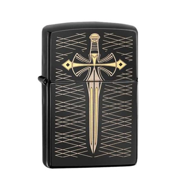 ジッポー オイルライター アメリカ加工 sword(大剣)#28799&ギフトボックスセット(オイル+フリント+BOX)拍卖