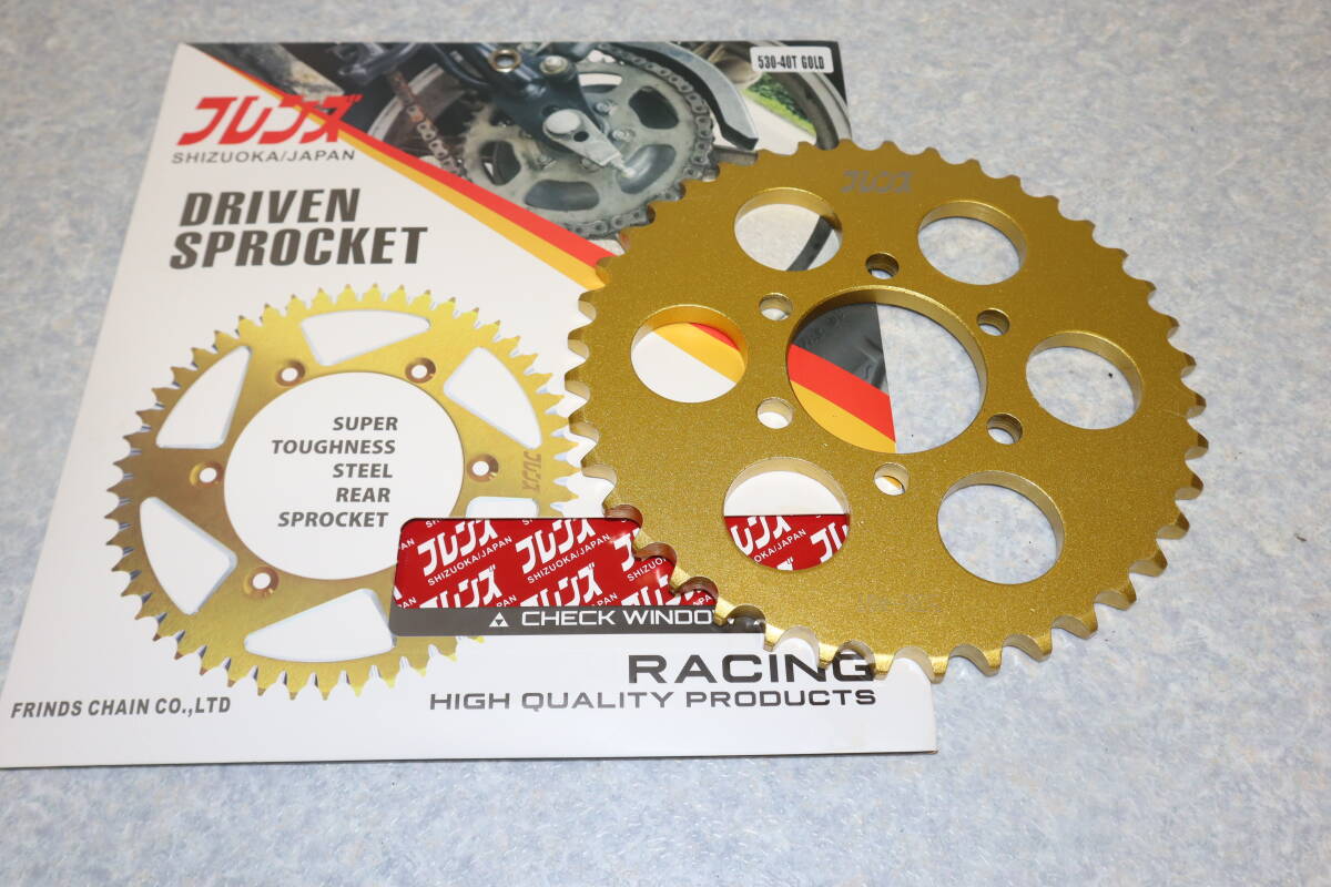 GS400 450用 ゴールド スプロケット 530-40T GS400 GSX250E GSX400E GT380 GSX400F GSX400FS 5拍卖