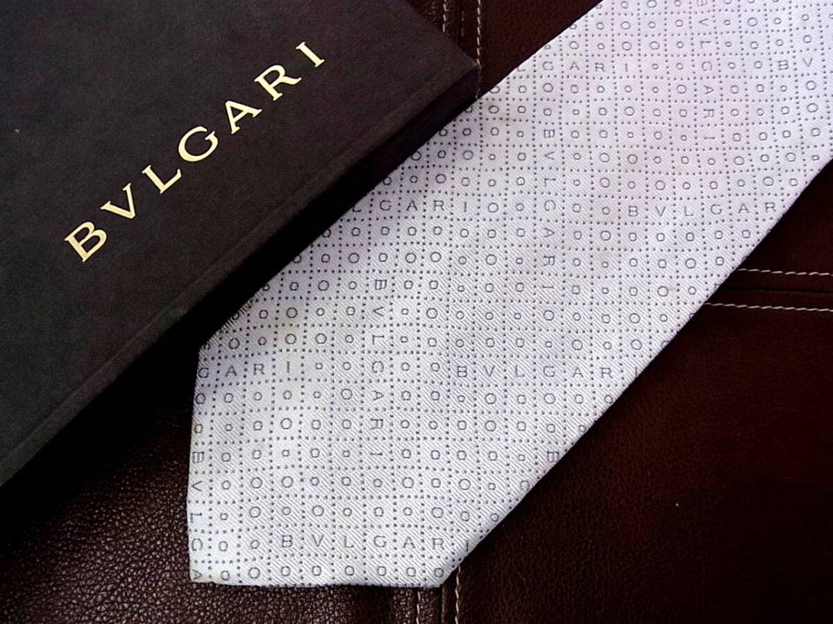 ●5-0060●在庫処分SALE●【BVLGARI】ブルガリ 【総ロゴ】「最高級セッテピエゲ」 ネクタイ ●拍卖