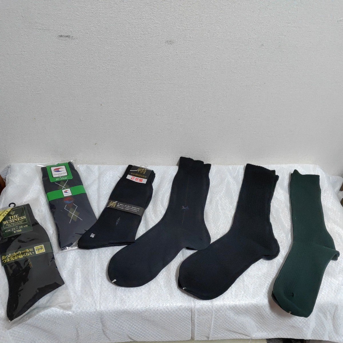 未使用 メンズ 靴下 6足セット まとめ 25 26 27 ソックス スーツ用 長い靴下 フォーマル 0219-A3-TA8拍卖