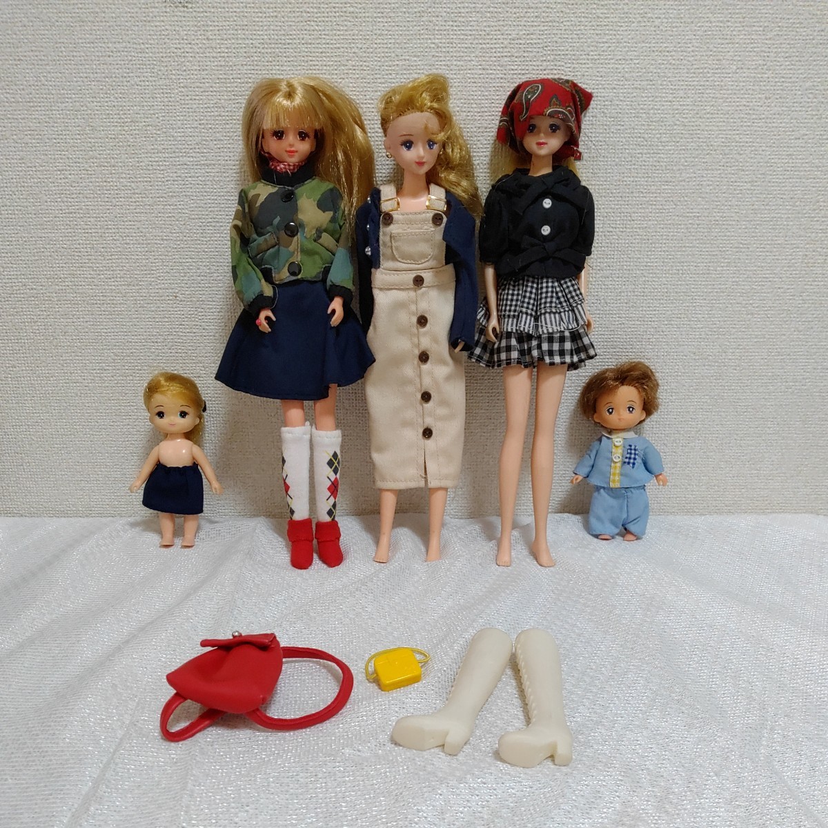 【昭和レトロ】当時物 リカちゃん まとめ 人形 takara タカラ 妹 男の子 なかよし幼稚園 着せ替え 0227-C2-SA4拍卖