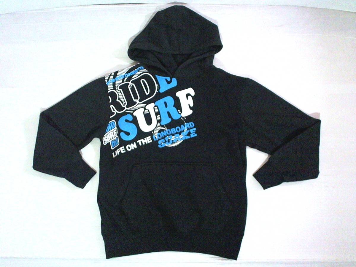 ☆ポブロデザイン【OBLO DESIGN】スウェット プルオーバー パーカ ジャケット M 黒 ブラック 両面プリント拍卖