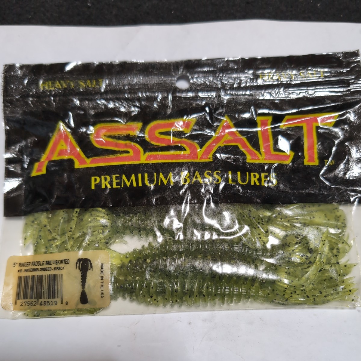 ■未使用■アサルト■リンガーパドルテールスカーテッド■5インチ、6本入、ウオーターメロンシード■拍卖