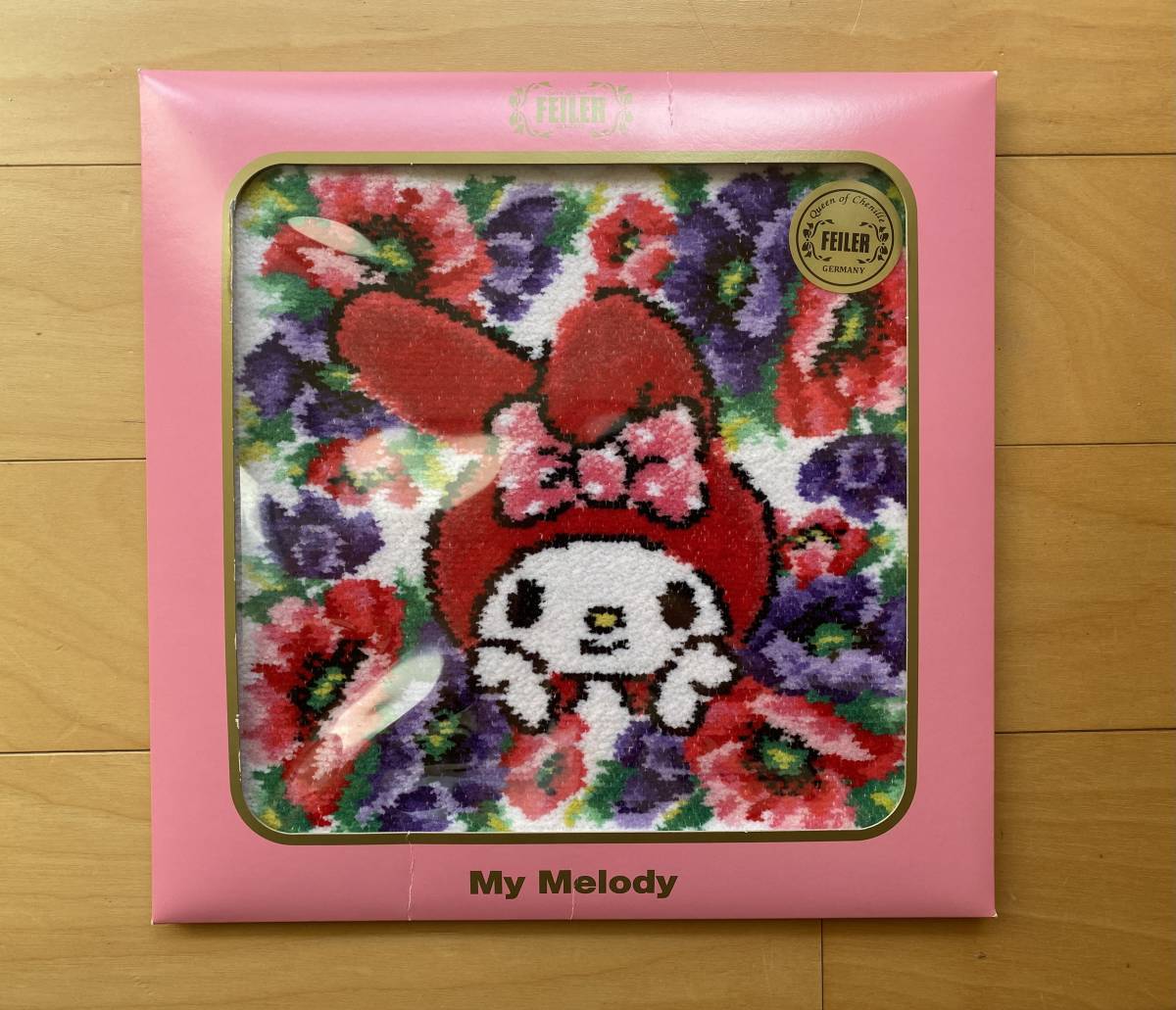 ☆即決☆【未使用】フェイラー シュニール織 ハンカチ マイメロディ ポピー 花柄 FEILER サンリオ 拍卖