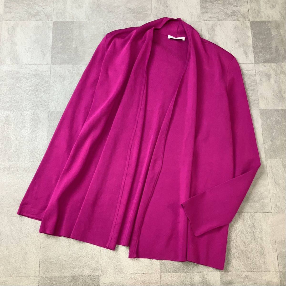 NARACAMICIE ナラカミーチェ ロングニット カーディガン レディース サイズ1 Sサイズ マゼンタピンク拍卖