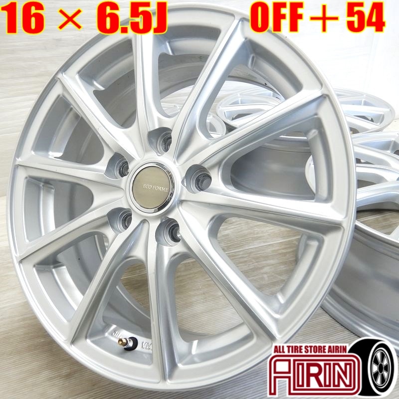 中古 アルミホイール 16インチ BRIDGESTONE ECOFORME ブリヂストン製エコファーム 4本セット オデッセイ アクセラ などに アルミ ホイール拍卖