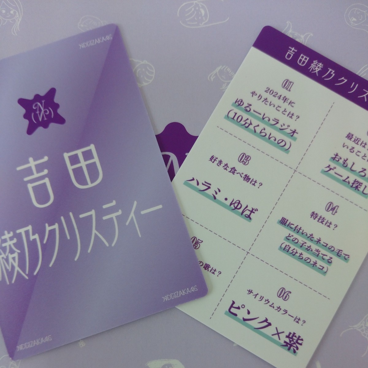 吉田綾乃クリスティー 乃木坂46 2024年 福袋 B 福袋限定 6ヒントかるた かるた ラッキーバッグ lucky bag 即決拍卖