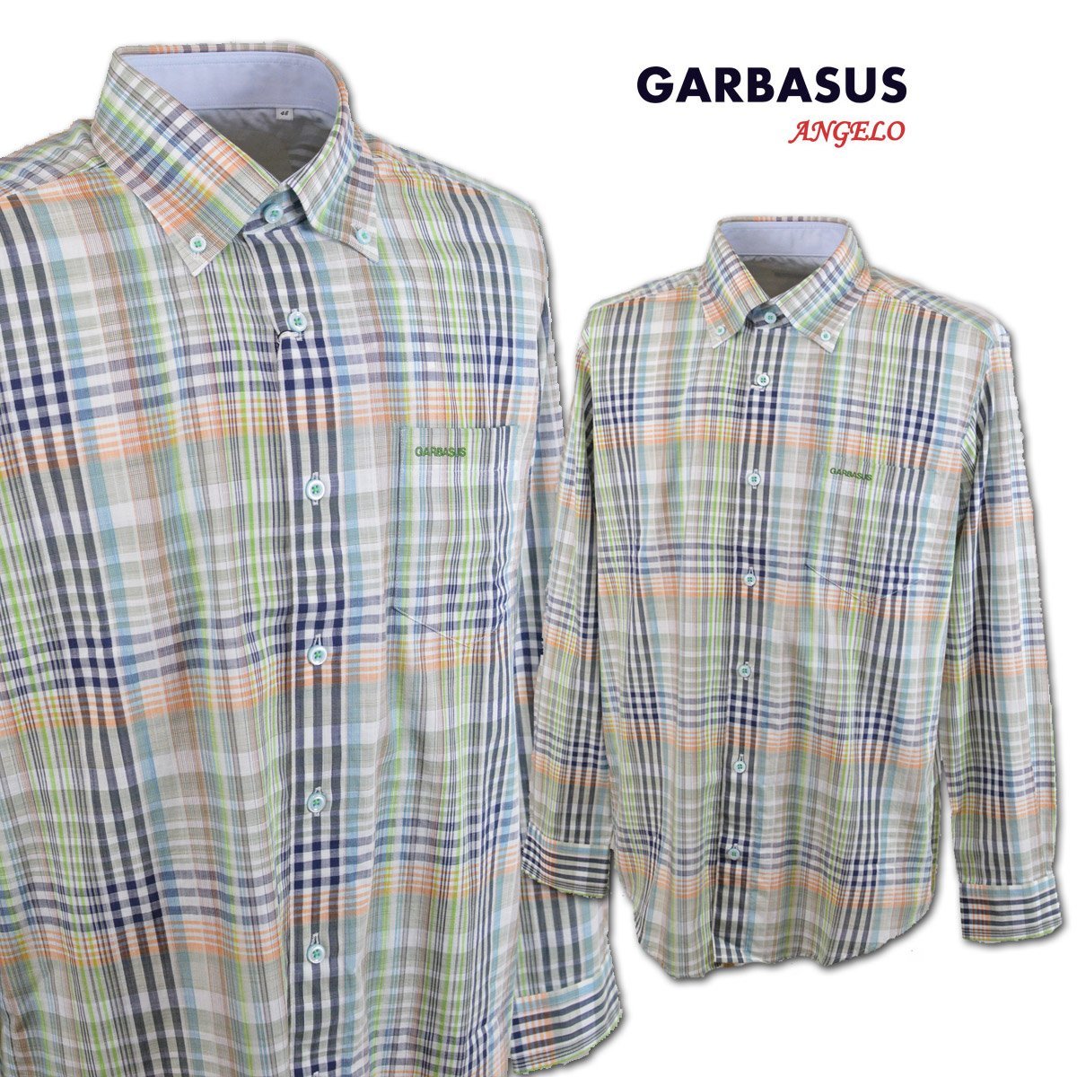 30%OFF【GARBASUS ガルバス】メンズ 長袖シャツ L(48) グリーン系チェック 31-1107-03-85 アンジェロ カジュアル おしゃれ @拍卖