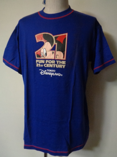 未使用 東京ディズニーランド FUN FOR THE 21st CENTURY 半袖Tシャツ Lサイズ ブルー ユニセックス TDR ミッキー拍卖