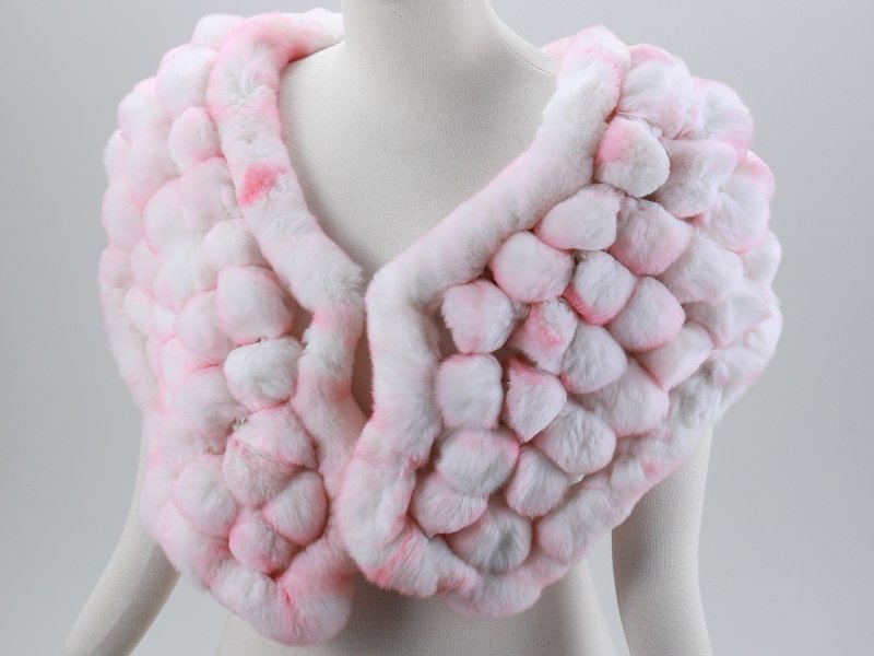 ◆ショール◆ レディース ファー レッキス 大きめストール ピンク ks-125-C【防寒 襟巻 和装 着物】拍卖