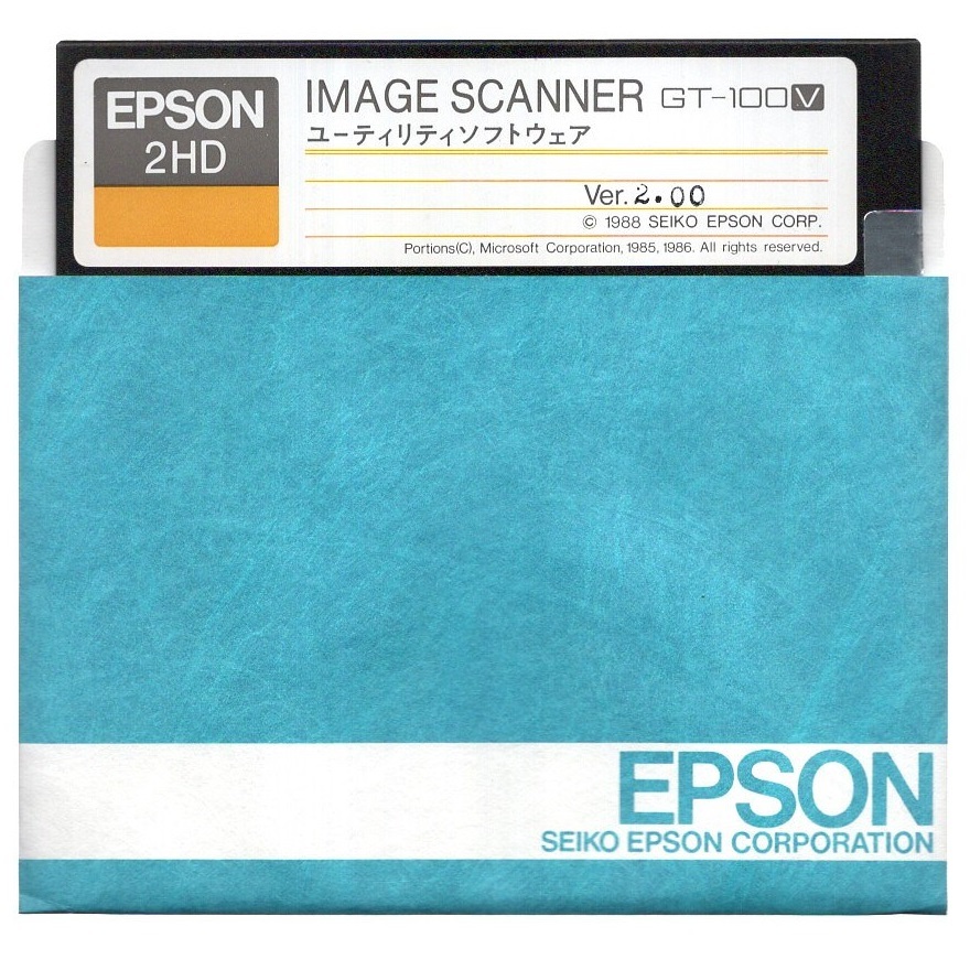 パソコンソフト エプソン EPSON IMAGE SCANNER GT-100V ユーティリティソフトウェア Ver.2.00 5インチ2HD拍卖
