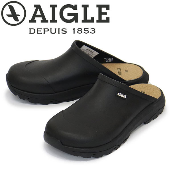 AIGLE (エーグル) ZZHS065 CORLAY M ラバー サボ ユニセックス クロッグシューズ 004 BLACK AGL057 43-約26.5cm拍卖