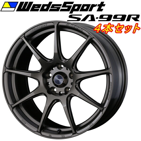 WedsSport SA-99R ホイール4本Set EJブロンズ 8.5-18インチ 5穴/PCD100 インセット+45拍卖