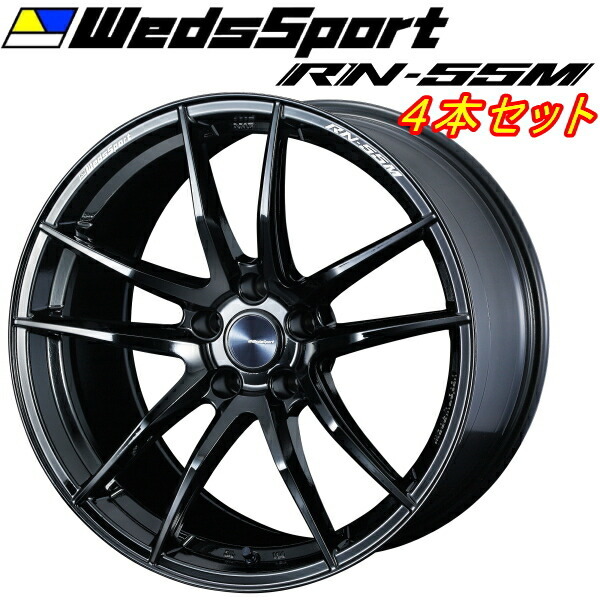 WedsSport RN-55M ホイール4本Set グロスブラック 10.5-19インチ 5穴/PCD114.3 インセット+32拍卖