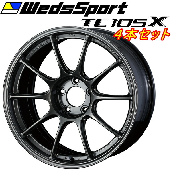 WedsSport TC105X ホイール4本Set EJチタン 9.0-18インチ 5穴/PCD114.3 インセット+25拍卖