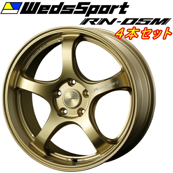 WedsSport RN-05M ホイール4本Set ゴールド 7.5-18インチ 5穴/PCD114.3 インセット+45拍卖