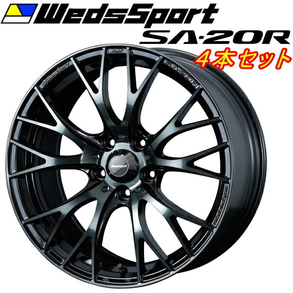 WedsSport SA-20R ホイール4本Set ウォースブラッククリアー 7.0-17インチ 5穴/PCD114.3 インセット+48拍卖