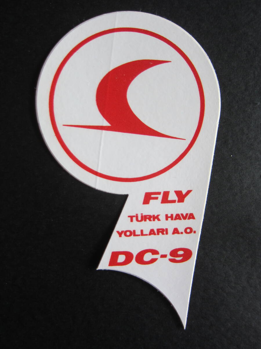 DC-9■ターキッシュ エアラインズ■TRK HAVA YOLLARI A.O.■マクドネル・ダグラス■ステッカー■1970's後半拍卖