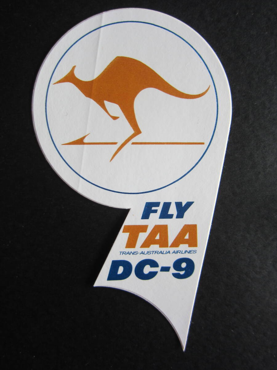 DC-9■トランス オーストラリア航空■FLY TAA TRANS AUSTRALIAN AIRLINES DC-9■マクドネル・ダグラス■ステッカー■1970's後半拍卖