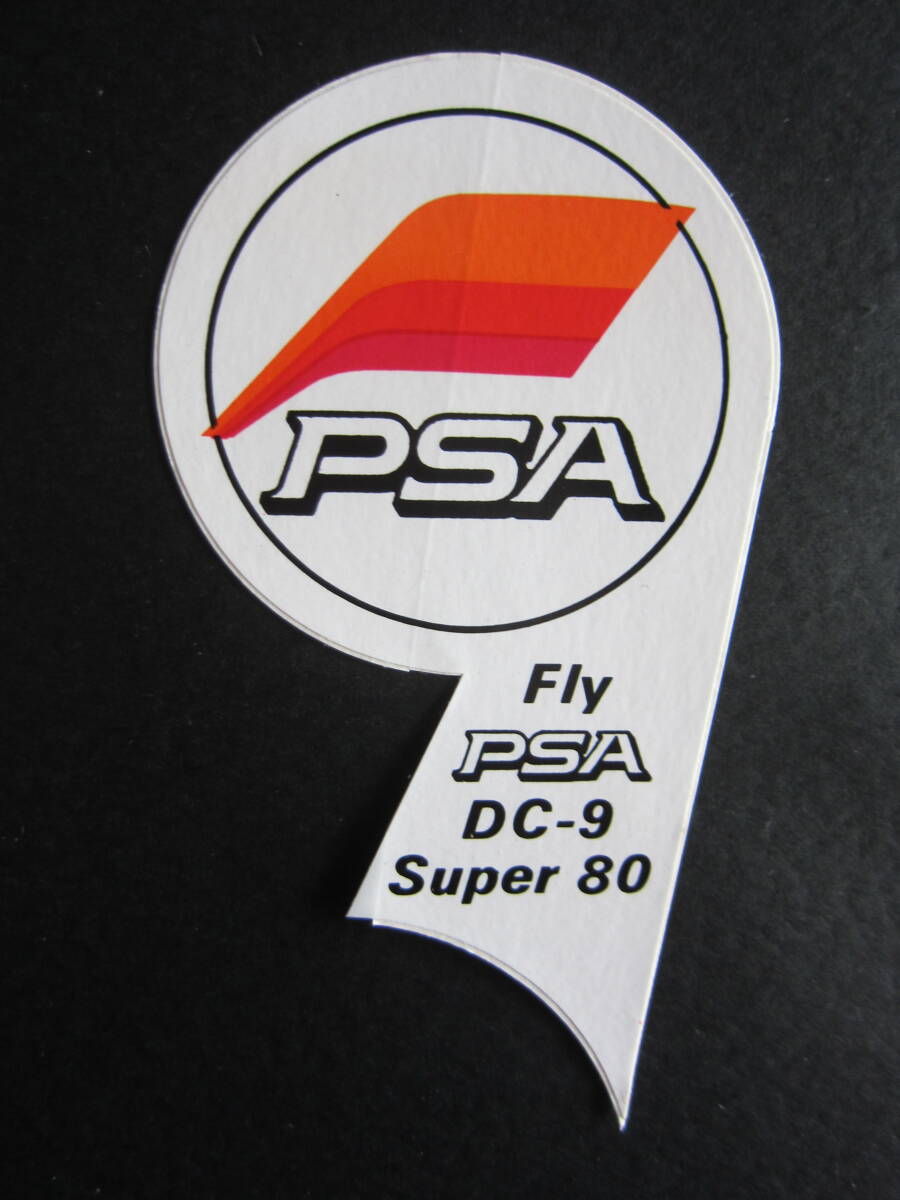 DC-9■PSA■Fly PSA DC-9 Super 80■パシフィック・サウスウエスト航空■マクドネル・ダグラス■ステッカー■1970's後半拍卖