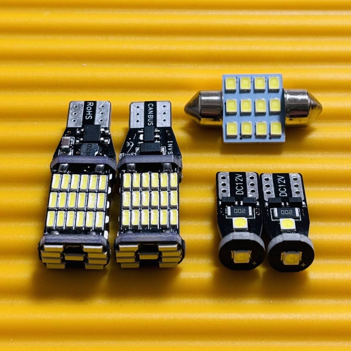 お得セット◇MR92S MR52S ハスラー 超爆光! ルームランプ バックランプ ナンバー灯 5個セット ホワイト スズキ拍卖