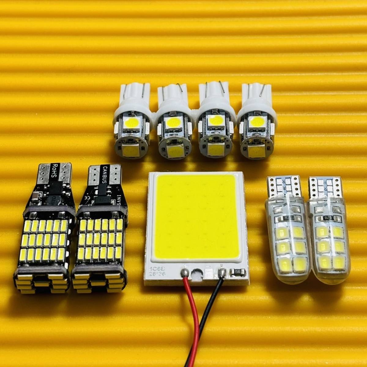 お得セット◇QNC20 bB 爆光!T10 LED ルームランプ バックランプ ポジション ナンバー灯 9点セット ホワイト トヨタ拍卖