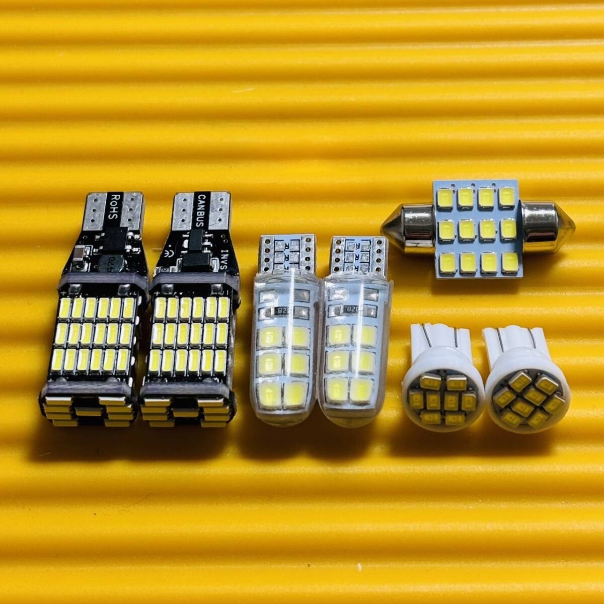 お得セット◇エブリィワゴン DA64系 DA17W T10 LED ルームランプ ナンバー灯 バックランプ 7点セット ホワイト スズキ拍卖